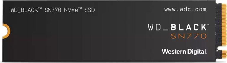 Dysk SSD SanDisk Black SN770 250GB M.2 2280 PCI-E x4 Gen4 NVMe (WDS250G3X0E)
