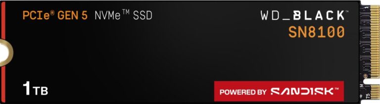 Dysk SSD SanDisk SN8100 1TB M.2 2280 PCI-E x4 Gen5 NVMe (WDS100T1X0M-00CMT0)