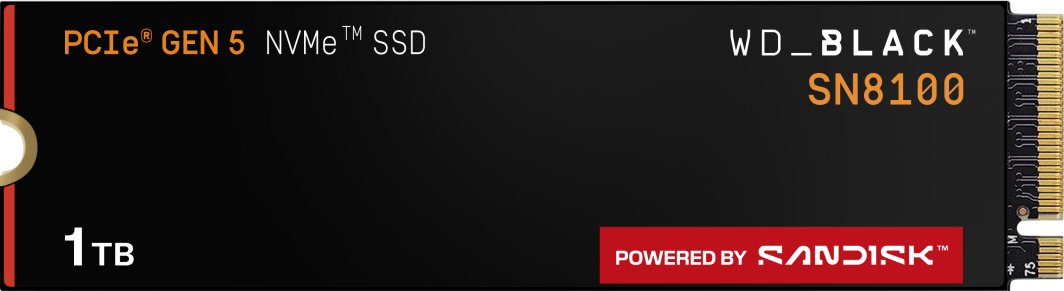 Dysk SSD SanDisk SN8100 1TB M.2 2280 PCI-E x4 Gen5 NVMe (WDS100T1X0M-00CMT0)