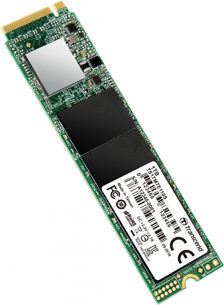 Dysk SSD Transcend 110S 2TB M.2 2280 PCI-E x4 Gen3 NVMe (TS2TMTE110S)