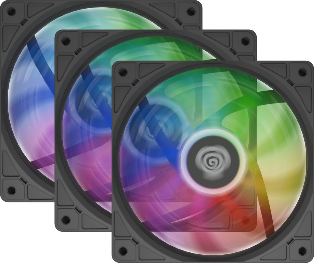 Wentylator Genesis Oxal 120 ARGB Czarny 3-pack (NGF-2265)