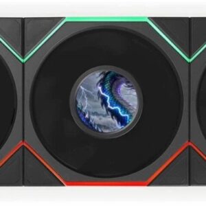 Wentylator Lian Li Wentylatory Uni Fan TL LCD Flex Wireless ARGB PWM (zestaw 3 szt. 120mm Black (G9F.12TLLCD1F3B.00)