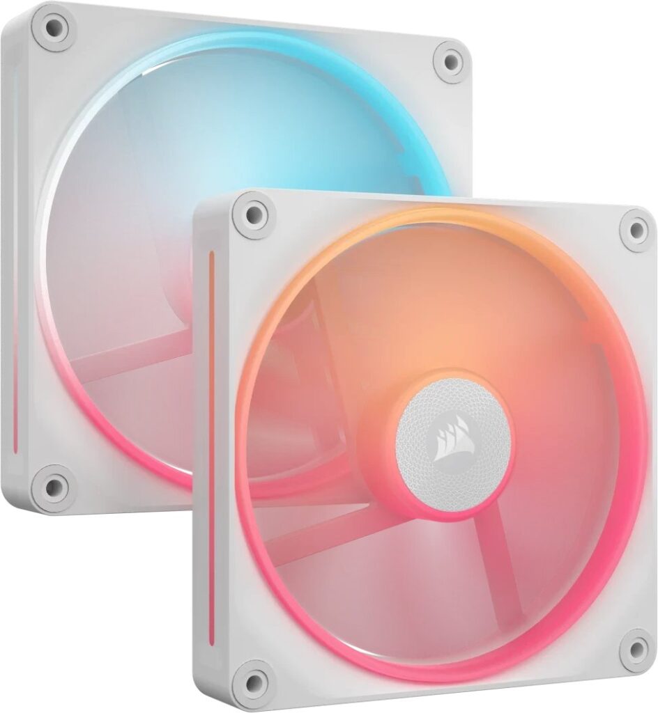 Wentylator Corsair iCUE LINK LX140-R RGB PWM 2-pack + Hub biały (CO-9051056-WW)