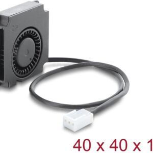 Wentylator Delock Promieniowy / wentylator dmuchawy 12 V DC 40 x 40 x 10 mm z 3-pinowym złączem wentylatora, czarny (67488)
