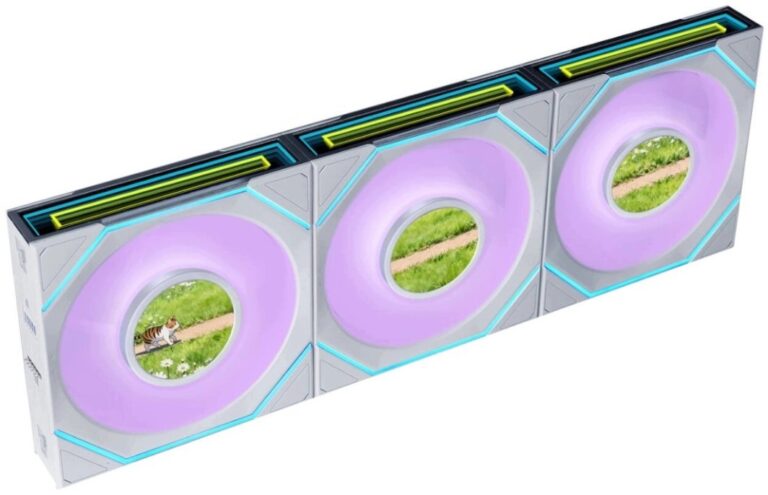 Wentylator Lian Li Uni Fan SL-INF Flex LCD Wireless ARGB PWM (zestaw 3 szt. z kontrolerem) Reverse Blade 120mm Biały (G9F.12RSLIND1F3W.00)