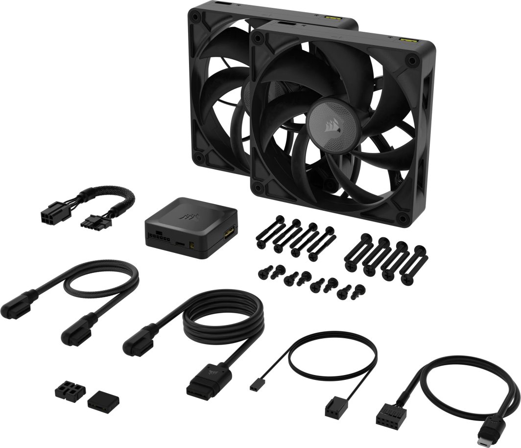 Wentylator Corsair iCUE LINK RX140 MAX 2-pack + Hub (CO-9051044-WW)