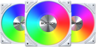 Wentylator Montech Metal Pro 12 ARGB PWM 3-pak (METAL PRO 12 ARGB PWM 3 in 1 (W))