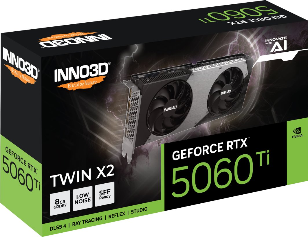 Inno3D GeForce RTX 5060 Ti Twin X2 8GB GDDR7 DLSS4 (N506T2-08D7-193075N)