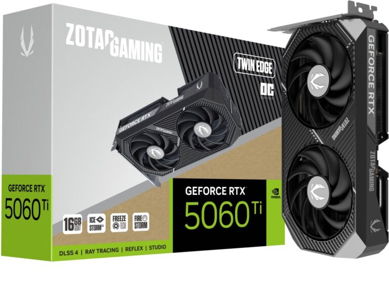 Zotac Gaming GeForce RTX 5060 Ti Twin Edge OC 16GB GDDR7 DLSS4 (ZT-B50620H-10M)