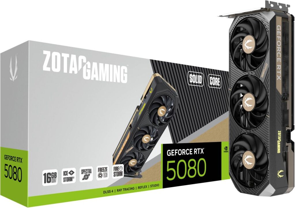 Zotac Gaming GeForce RTX 5080 Solid CORE 16GB GDDR7 DLSS4 (ZT-B50800D2-10P)