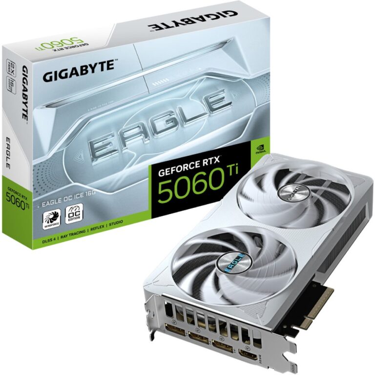 Gigabyte GeForce RTX 5060 Ti Eagle OC ICE 16GB GDDR7 DLSS4 (GV-N506TEAGLEOC ICE-16GD)