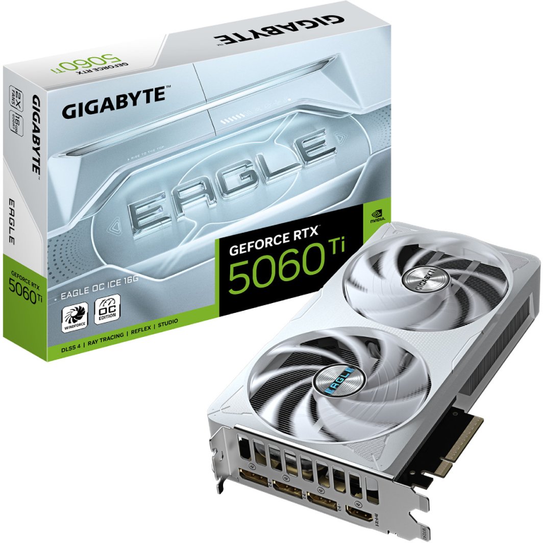 Gigabyte GeForce RTX 5060 Ti Eagle OC ICE 16GB GDDR7 DLSS4 (GV-N506TEAGLEOC ICE-16GD)