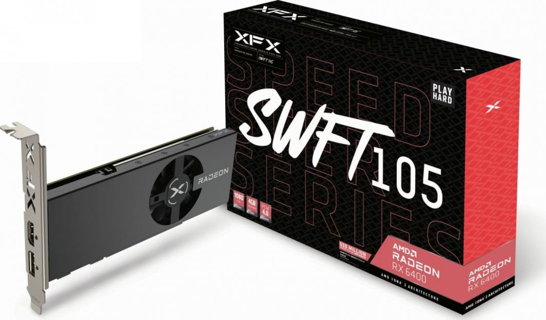 XFX Radeon RX 6400 Speedster SWFT105 4GB GDDR6 (RX-64XL4SFG2)