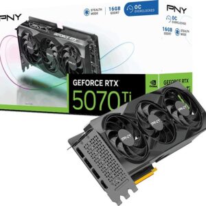 PNY GeForce RTX 5070 Ti Triple Fan Overclocked 16GB GDDR7 DLSS4 (VCG5070T16TFXPB1-O)