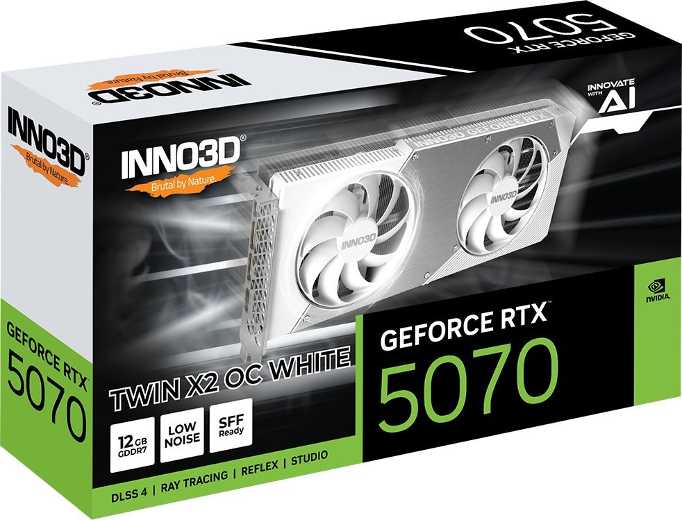 Inno3D GeForce RTX 5070 Twin X2 OC White 12GB GDDR7 DLSS4 (N50702-12D7X-195064W)