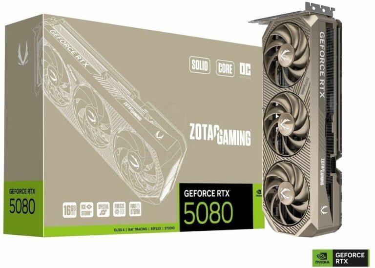 Zotac Gaming GeForce RTX 5080 Solid Core OC 20th Anniversary Edition (ZT-B50800J2S-10P)