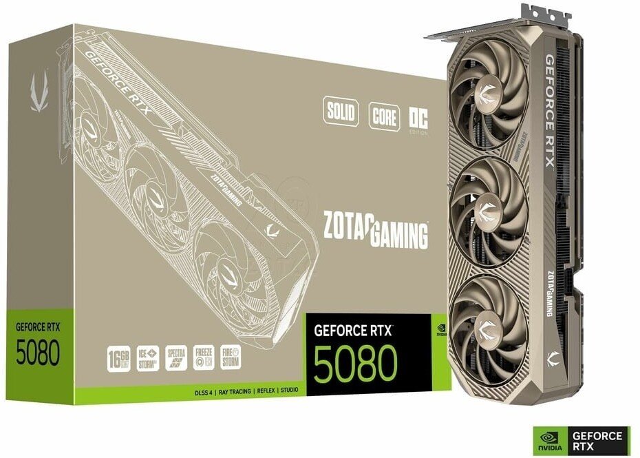 Zotac Gaming GeForce RTX 5080 Solid Core OC 20th Anniversary Edition (ZT-B50800J2S-10P)