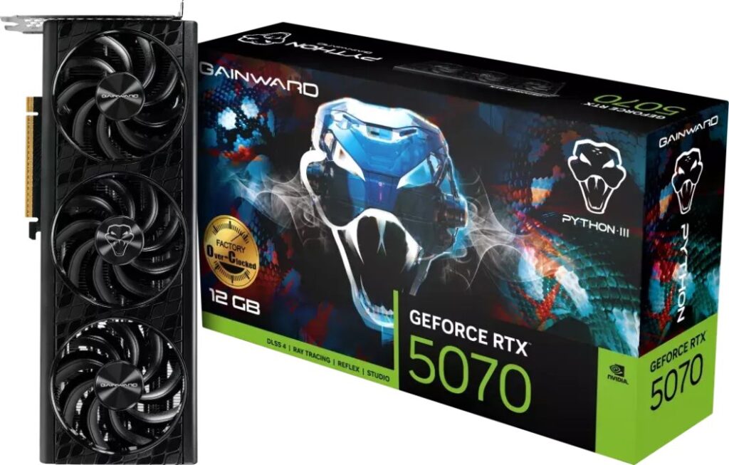 Gainward GeForce RTX 5070 Python III OC 12GB GDDR7 DLSS4 (NE75070S19K9-GB2050T)