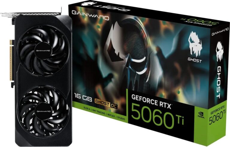 Gainward GeForce RTX 5060 Ti Ghost OC 16GB GDDR7 DLSS4 (NE7506TU19T1-GB2061B)