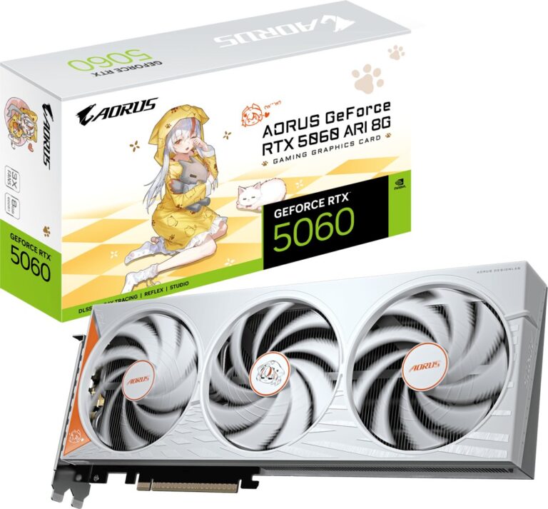 Gigabyte AORUS GeForce RTX 5060 ARI 8G NVIDIA 8 GB GDDR7 (GV-N5060AORUS ARI-8GD)