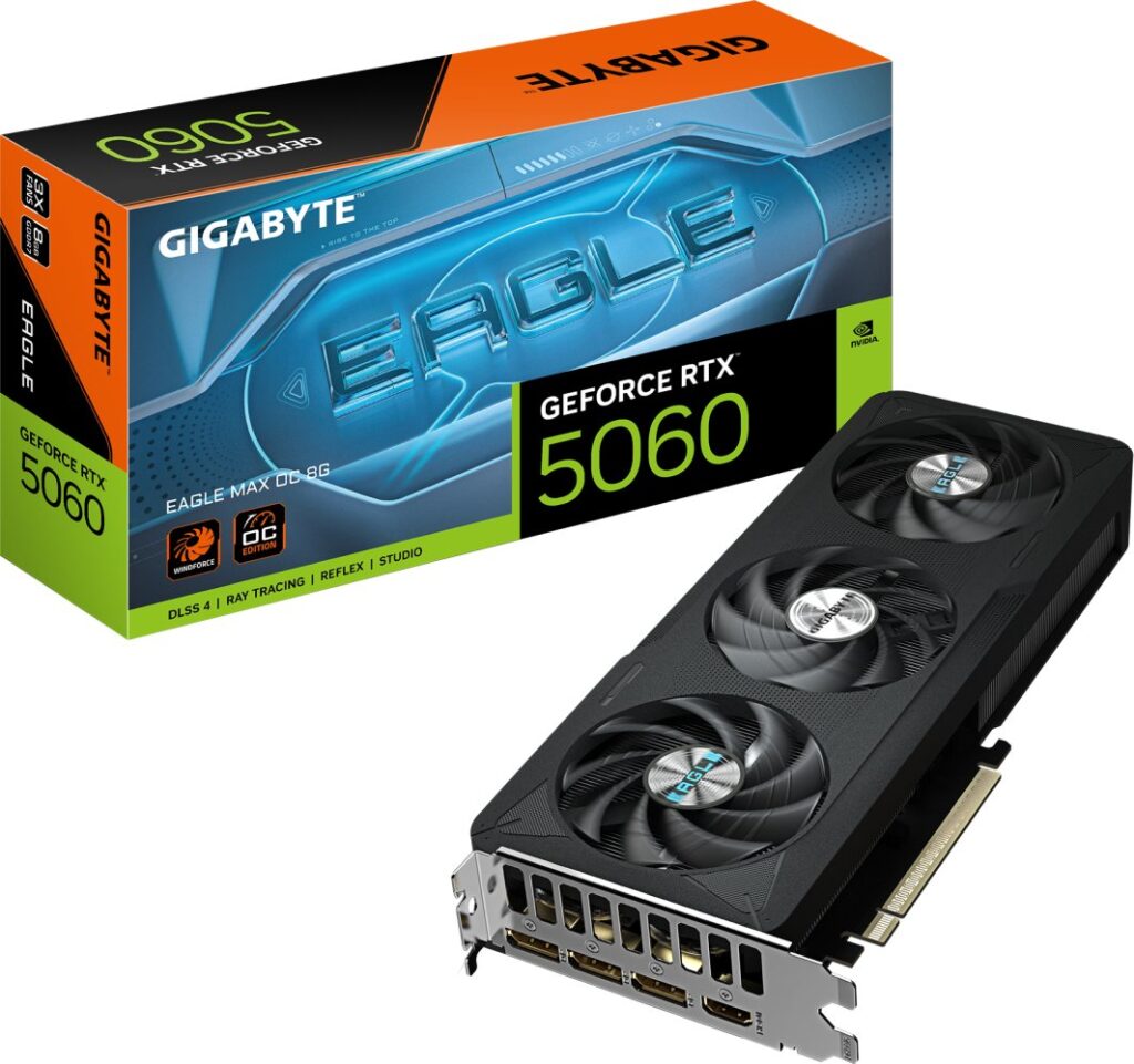 Gigabyte GeForce RTX 5060 Eagle MAX OC 8GB GDDR7 DLSS4 (GV-N5060EAGLEMAX OC-8GD)
