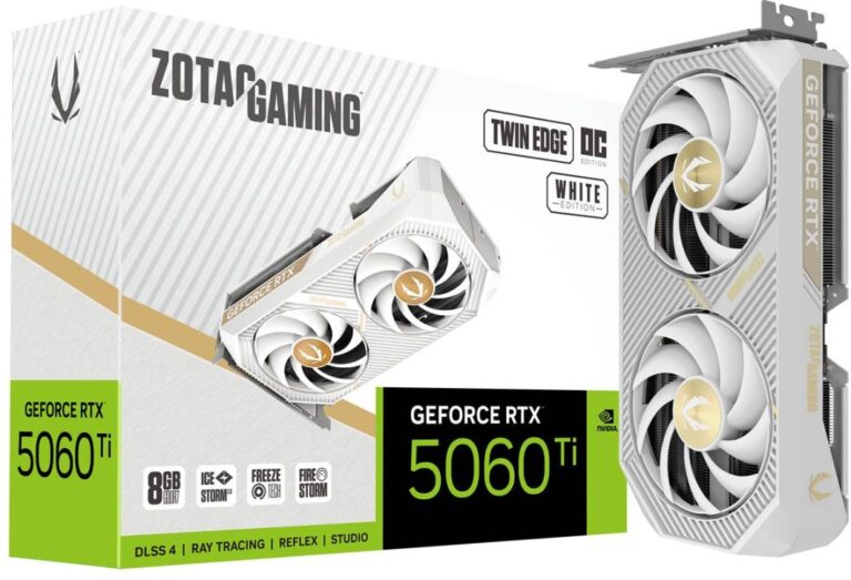 Zotac GeForce RTX 5060 Ti Twin Edge OC White 8GB GDDR7 DLSS4 (ZT-B50610Q-10M)