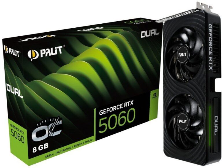 Palit GeForce RTX 5060 Dual OC 8GB GDDR7 DLSS4 (NE75060S19P1-GB2063D)