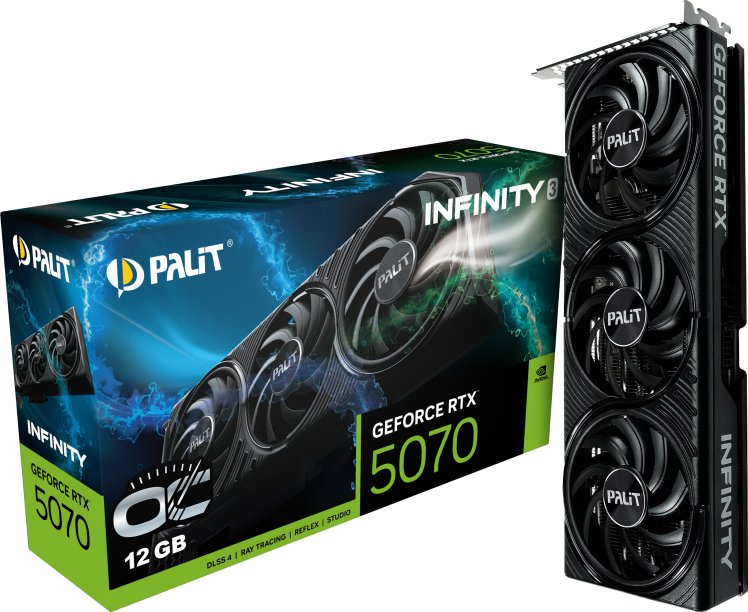 Palit GeForce RTX 5070 Infinity 3 OC 12GB GDDR7 DLSS4 (NE75070S19K9-GB2050S)