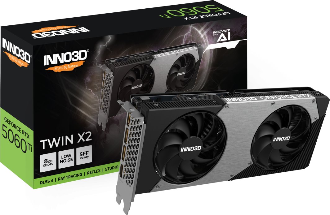 Inno3D GeForce RTX 5060 Ti Twin X2 8GB GDDR7 DLSS4 (N506T2-08D7-193075N)