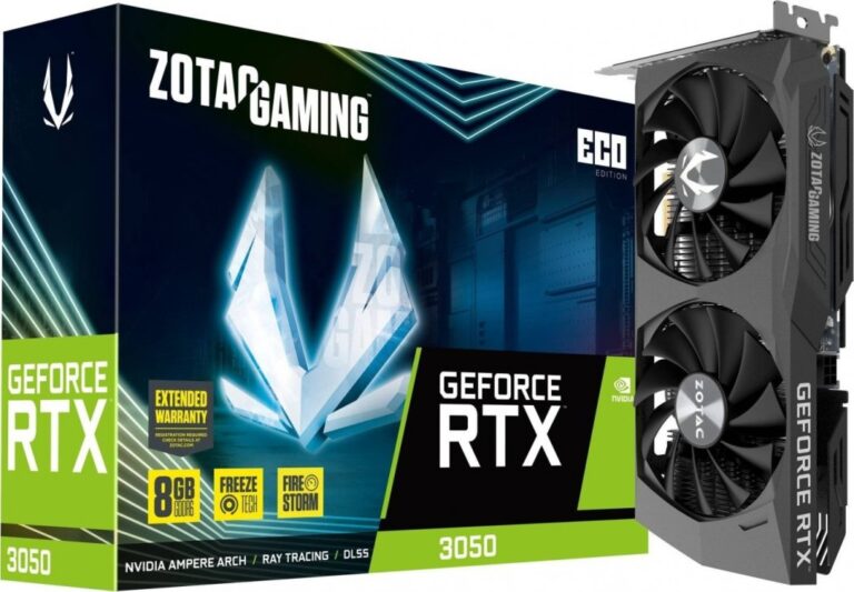 Zotac Gaming GeForce RTX 3050 Eco* 8GB GDDR6 (ZT-A30500K-10M)