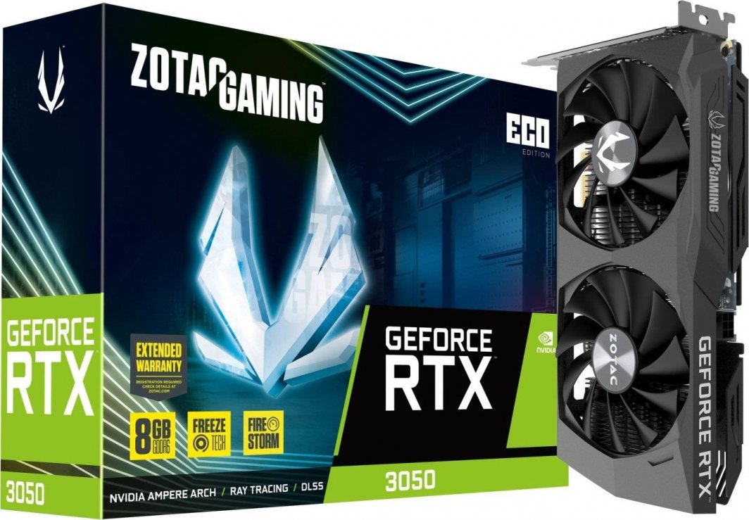 Zotac Gaming GeForce RTX 3050 Eco* 8GB GDDR6 (ZT-A30500K-10M)
