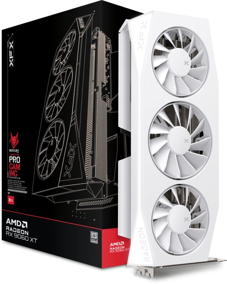 XFX Mercury Radeon RX 9060 XT OC Gaming White 16GB GDDR6 (RX-96TMERCW9)