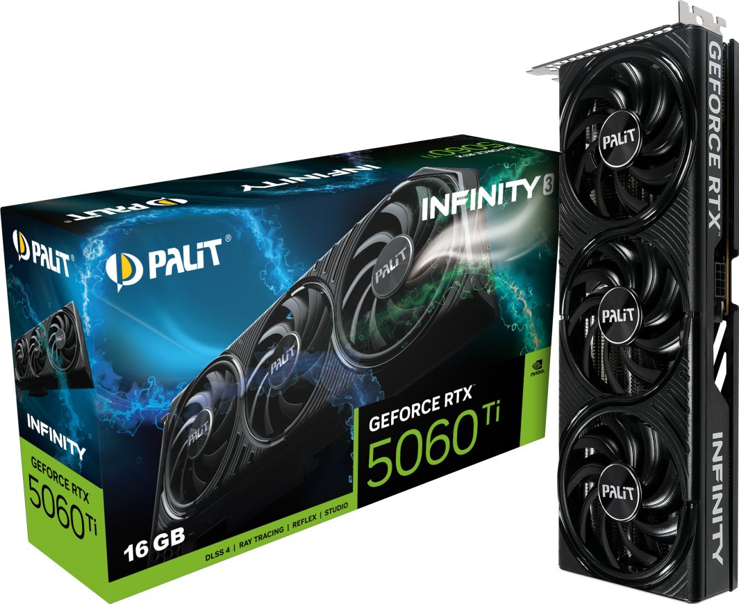 Palit GeForce RTX 5060 Ti Infinity 3 16GB GDDR7 DLSS4 (NE7506T019T1-GB2061S)