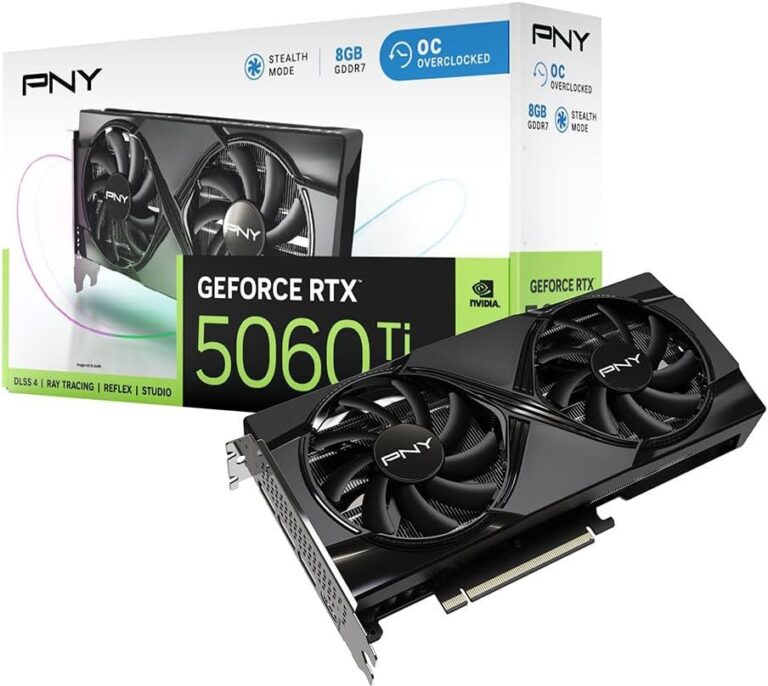 PNY GeForce RTX 5060 Ti Overclocked Dual 8GB GDDR7 DLSS4 (VCG5060T8DFXPB1-O)