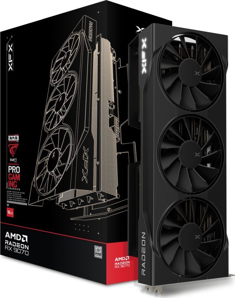 XFX Swift Radeon RX 9070 OC Triple Fan Gaming 16GB GDDR6 (RX-97SWFB3B9)