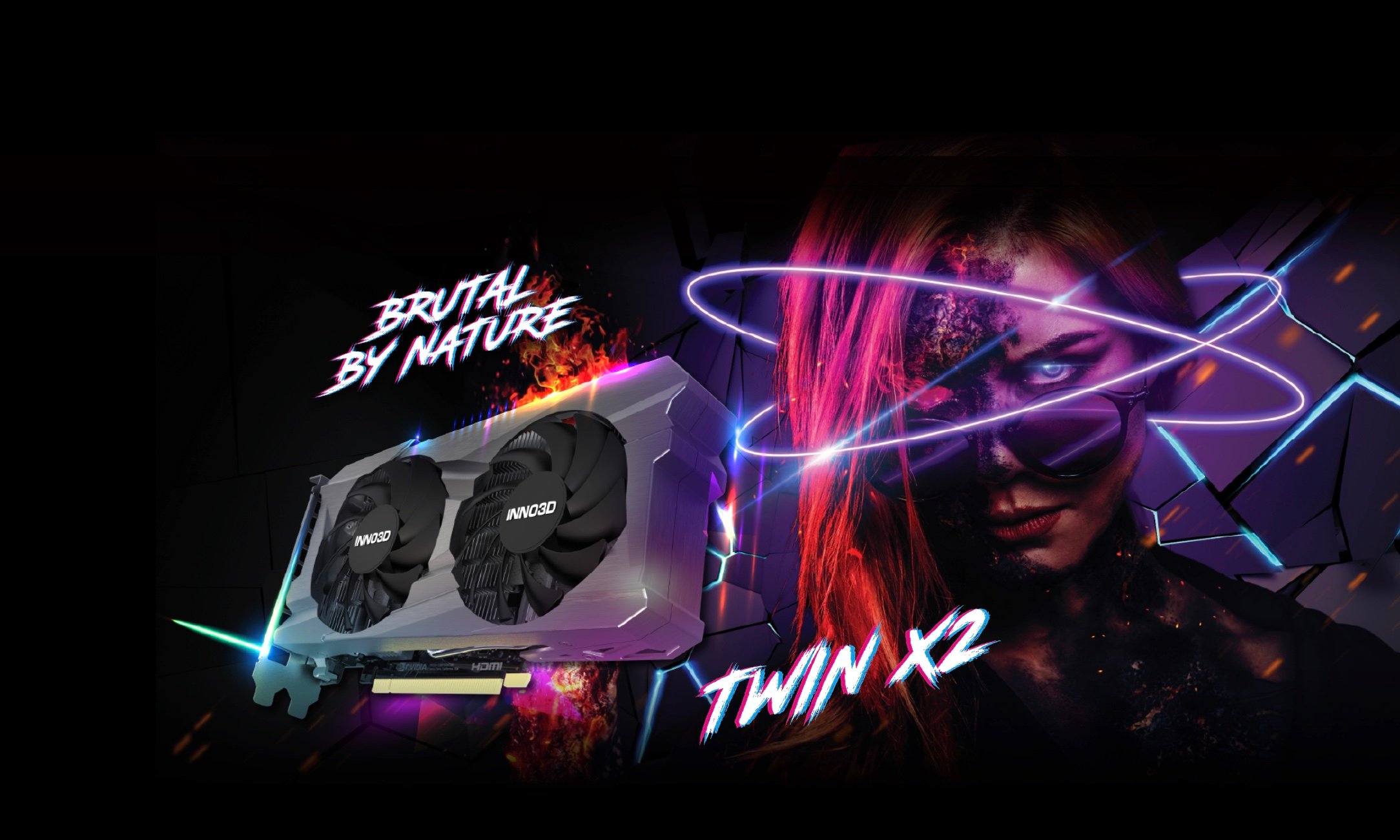 Inno3D GeForce RTX 3050 Twin X2 V2 6GB GDDR6 (N30502-06D6-1880VA60)