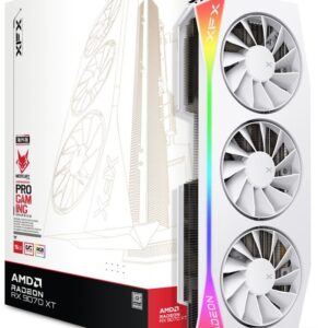 XFX Mercury Radeon RX 9070 XT OC White Gaming RGB 16GB GDDR6 (RX-97TRGBBW9)