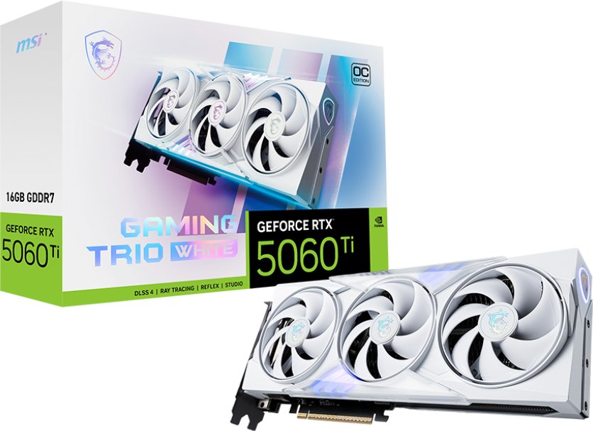 MSI GeForce RTX 5060 Ti Gaming Trio OC White 16GB GDDR7 DLSS4