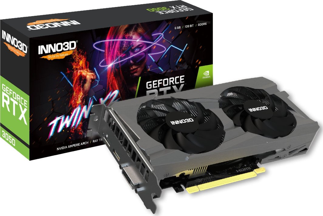Inno3D GeForce RTX 3050 Twin X2 V2 6GB GDDR6 (N30502-06D6-1880VA60)
