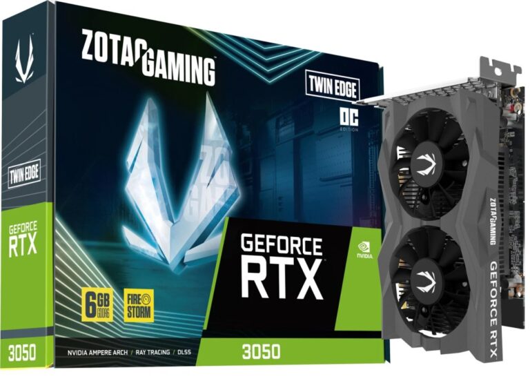 Zotac Gaming GeForce RTX 3050 Twin Edge OC 6GB GDDR6 (ZT-A30510H-10L)