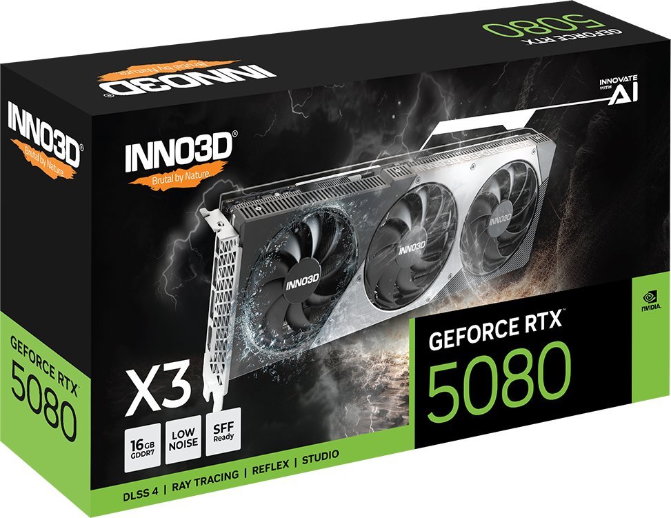 Inno3D GeForce RTX 5080 X3 16GB GDDR7 DLSS4 (N50803-16D7-176068N)
