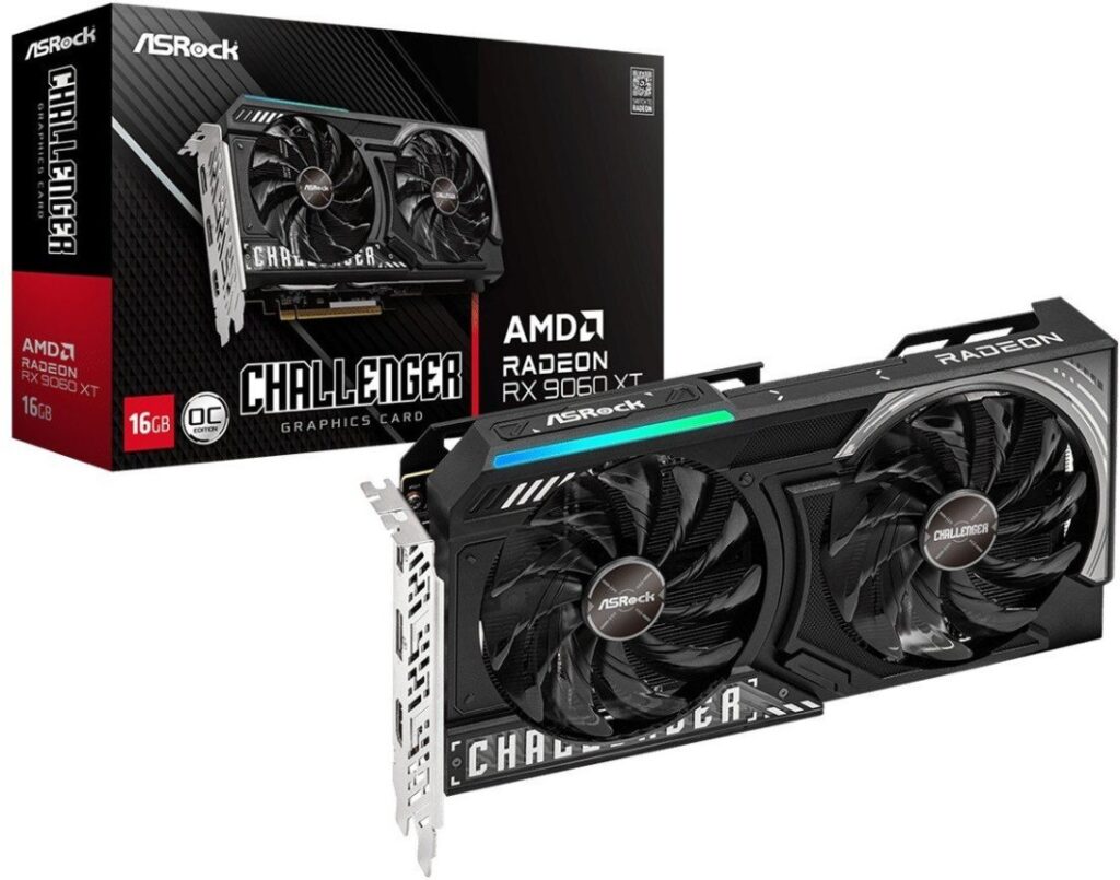 ASRock Radeon RX 9060 XT Challenger OC 16GB GDDR6 (RX9060XT CL 16GO)