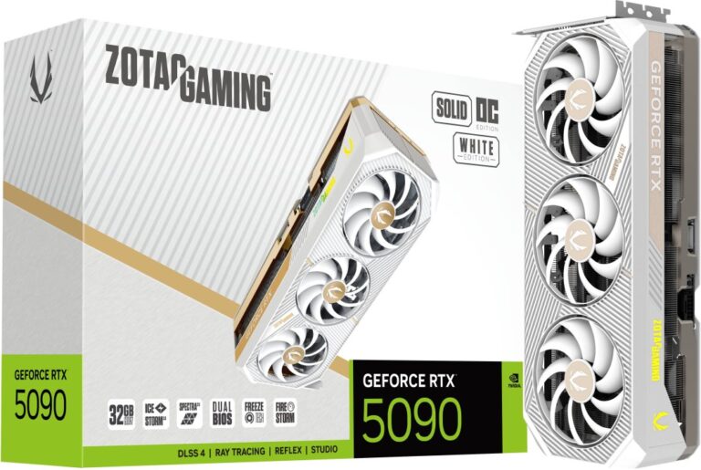 Zotac Gaming GeForce RTX 5090 SOLID OC White 32GB GDDR7 (ZT-B50900Q-10P)