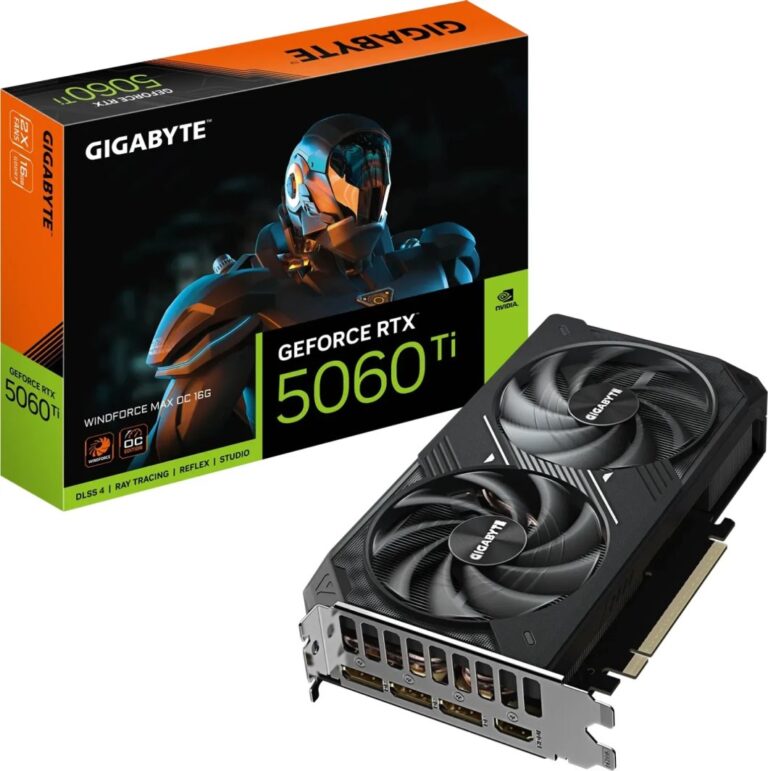 Gigabyte GeForce RTX 5060 Ti Windforce MAX OC 16GB GDDR7 DLSS4 (GV-N506TWF2MAX OC-16GD)