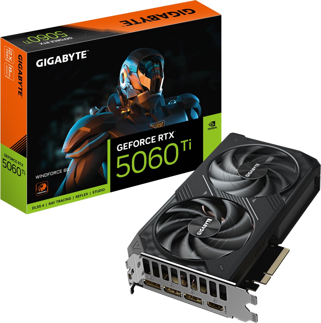 Gigabyte GeForce RTX 5060 Ti Windforce 8GB GDDR7 DLSS4 (GV-N506TWF2-8GD)