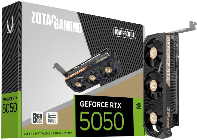 Zotac Gaming GeForce RTX 5050 Low Profile 8GB GDDR6 DLSS4 (ZT-B50500L-10L)