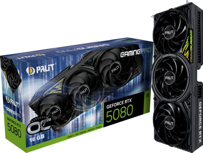 Palit GeForce RTX 5080 GamingPro OC V1 16GB GDDR7 DLSS4 (NE75080S19T2-GB2031Y)