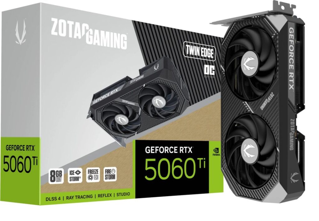 Zotac GeForce RTX 5060 Ti Twin Edge OC 8GB GDDR7 DLSS4 (ZT-B50610H-10M)