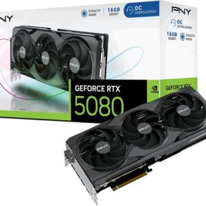 PNY GeForce RTX 5080 Triple Fan Overclocked 16GB GDDR7 DLSS4 (VCG508016TFXPB1-O)