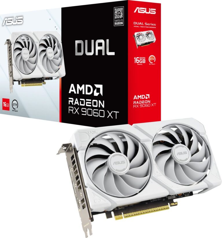 Asus Dual Radeon RX 9060 XT White 16GB GDDR6 (DUAL-RX9060XT-16G-WHITE)